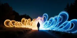Licht schilderen met zaklamp