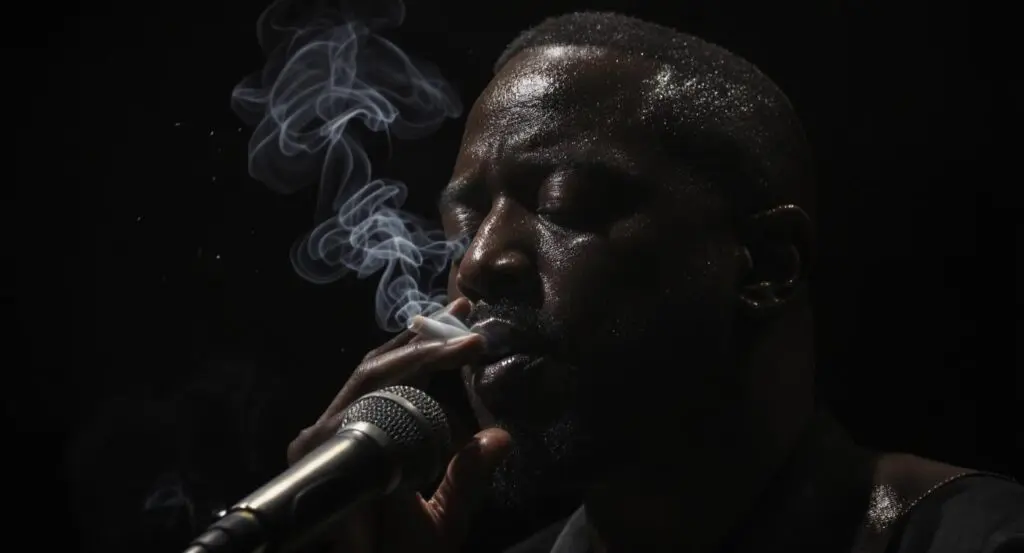 donker licht in een jazz club