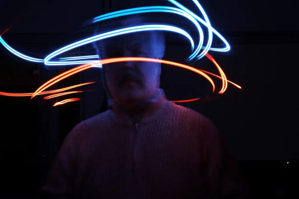 light paining, zelfportret