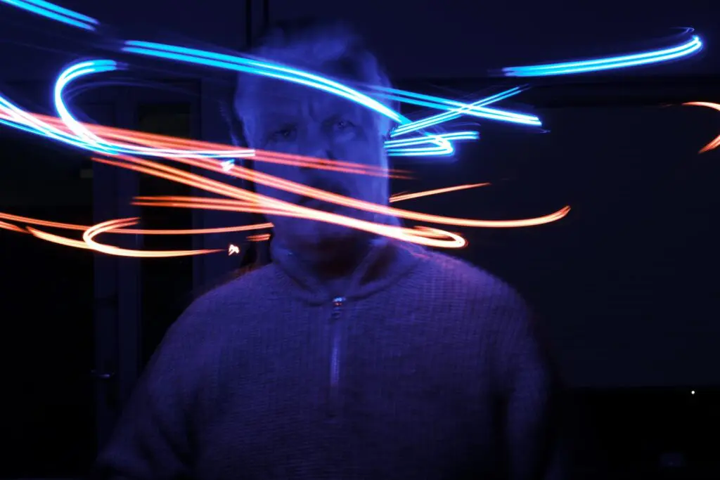 light paining, zelfportret