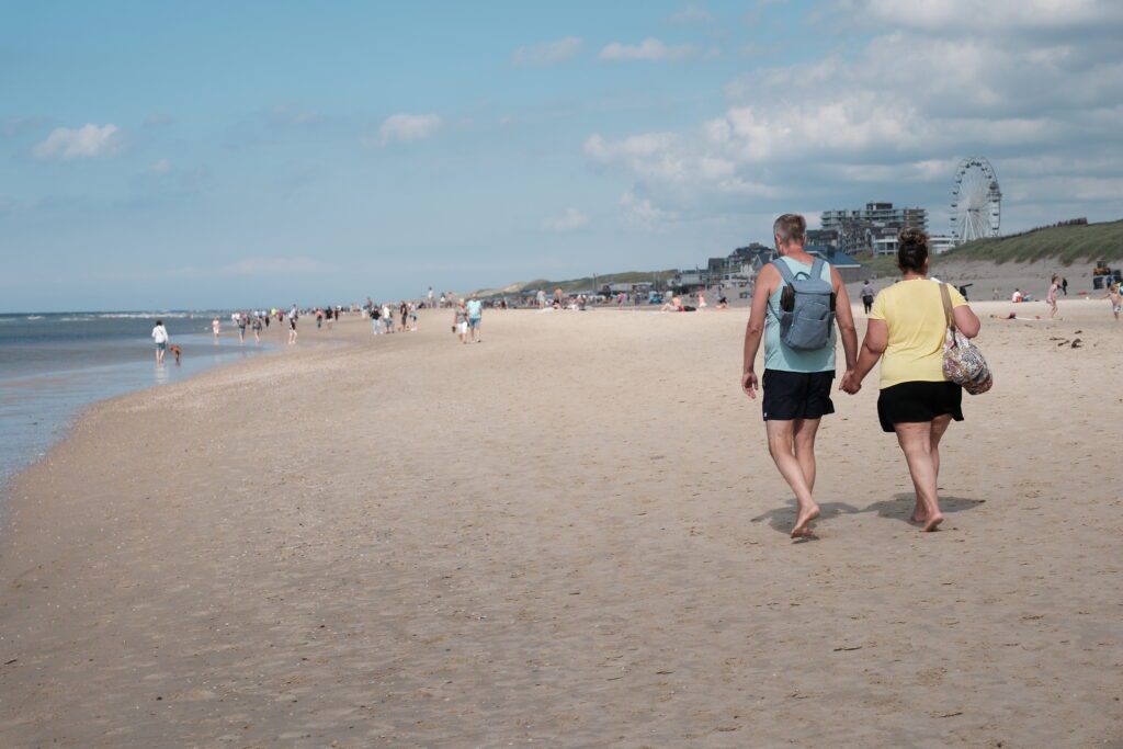 wandelen op strand