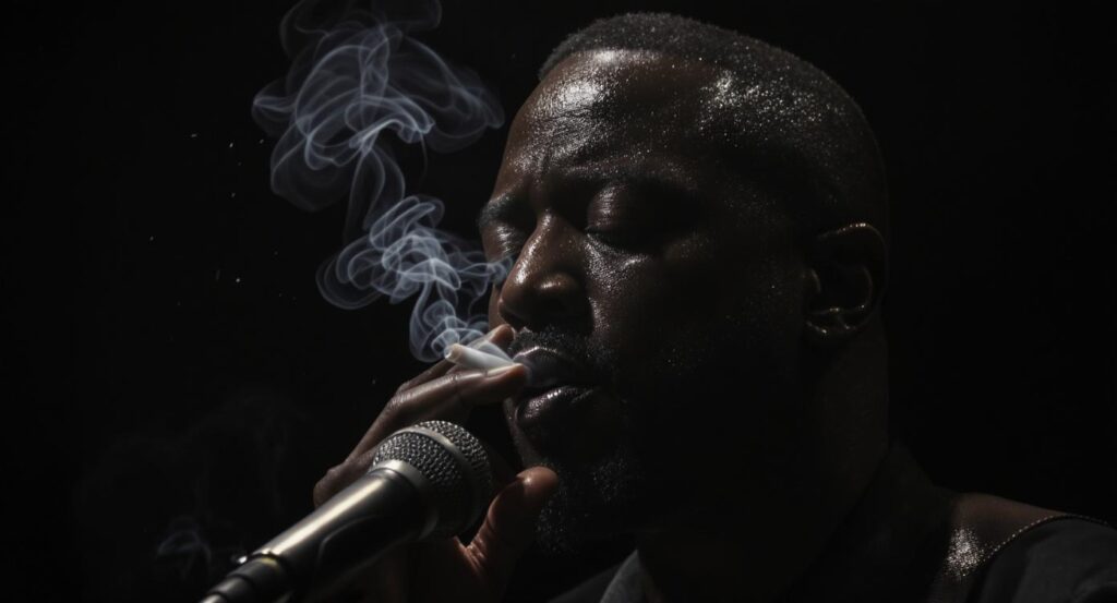 donker licht in een jazz club