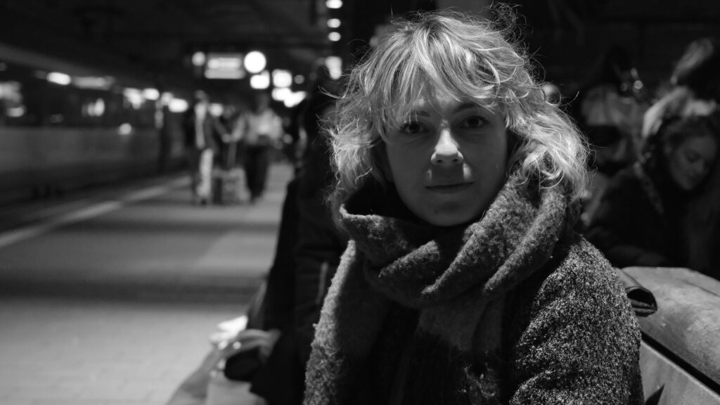 fotoshoot treinstation zwart-wit