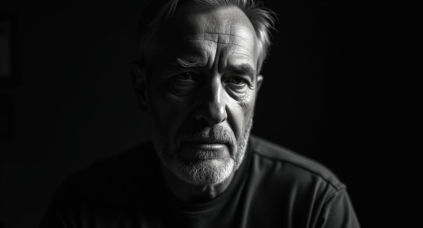 Zijlicht portretfotografie: één lichtbron voor een sculpturaal zwart-wit portret