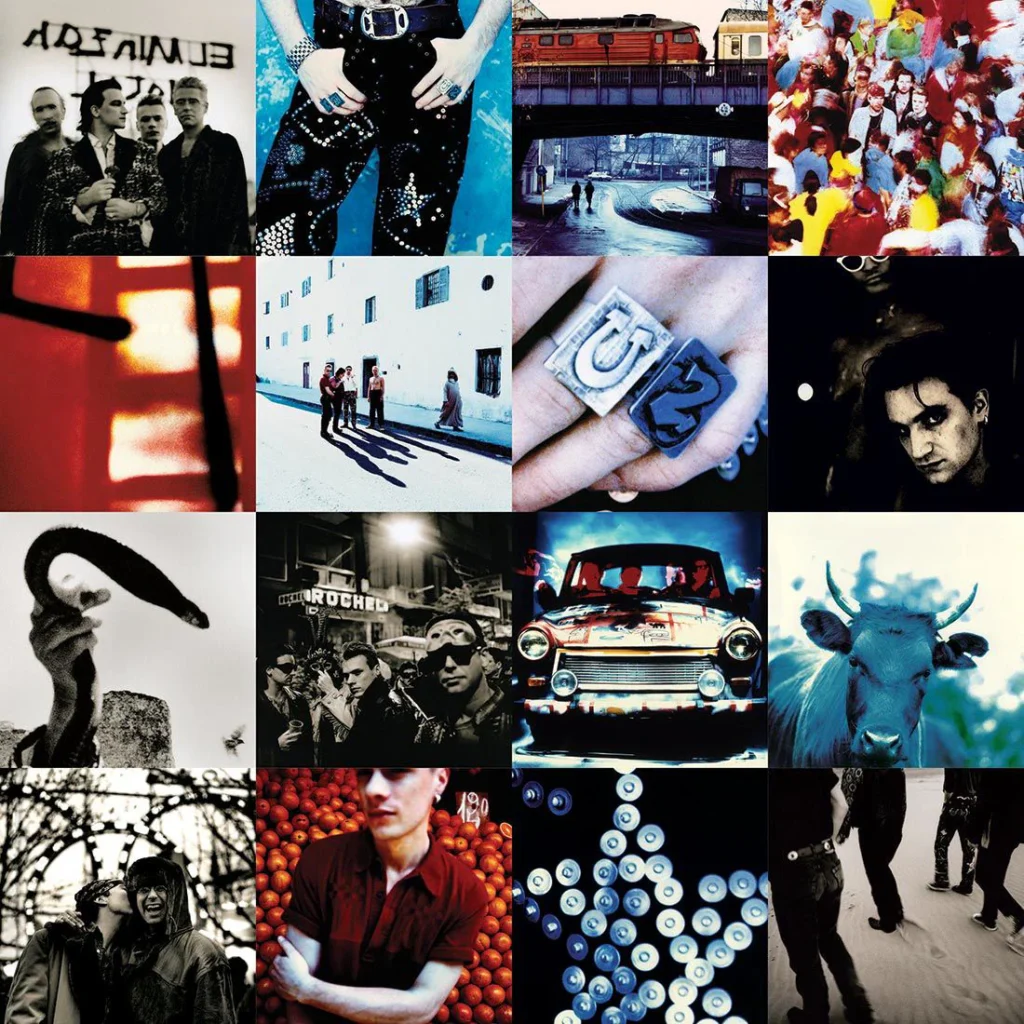 Foto van U2 album Achtung baby door Anton Corbijn. Albumhoes