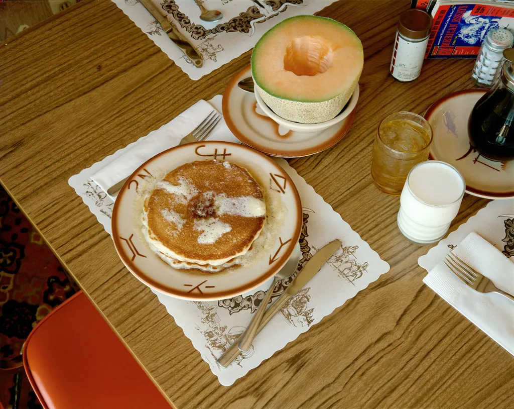 Foto van Breakfast Merced (California) in 1973 door Stephen Shore