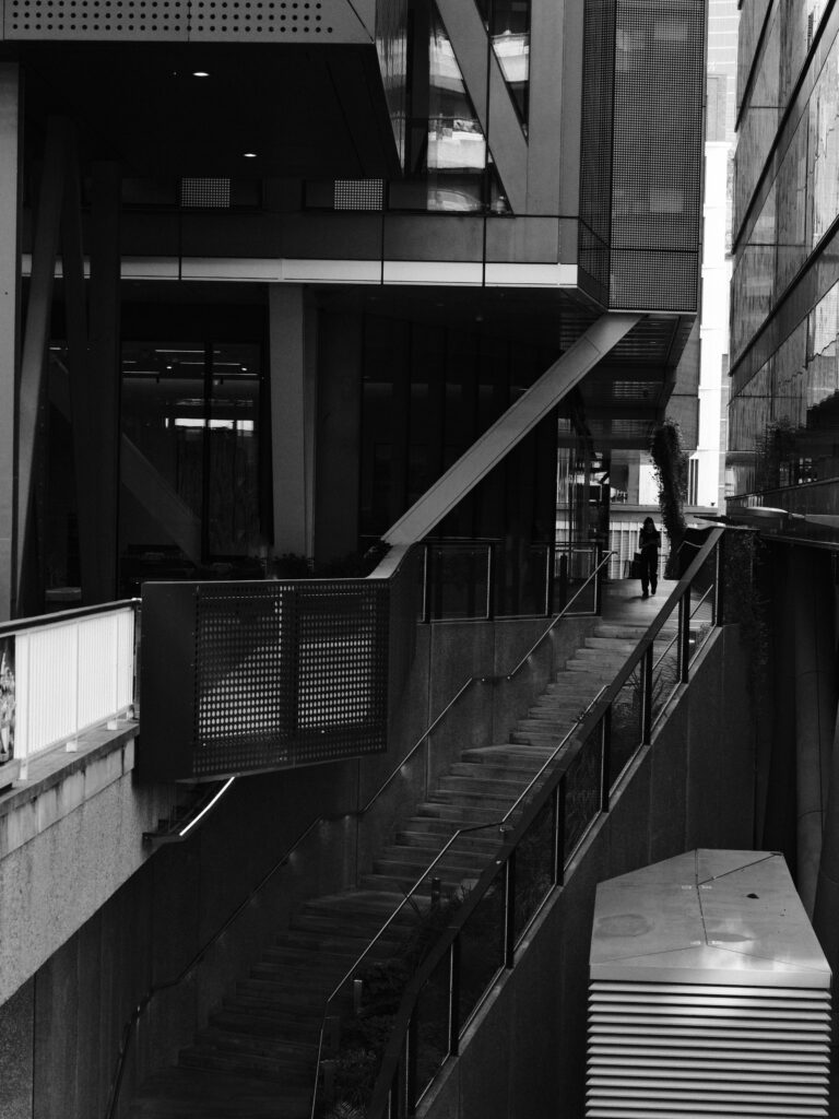 Barbican, Londen gebouwen zwart-wit