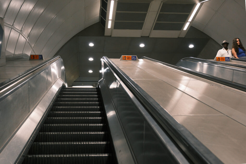 Londen, metro roltrap
