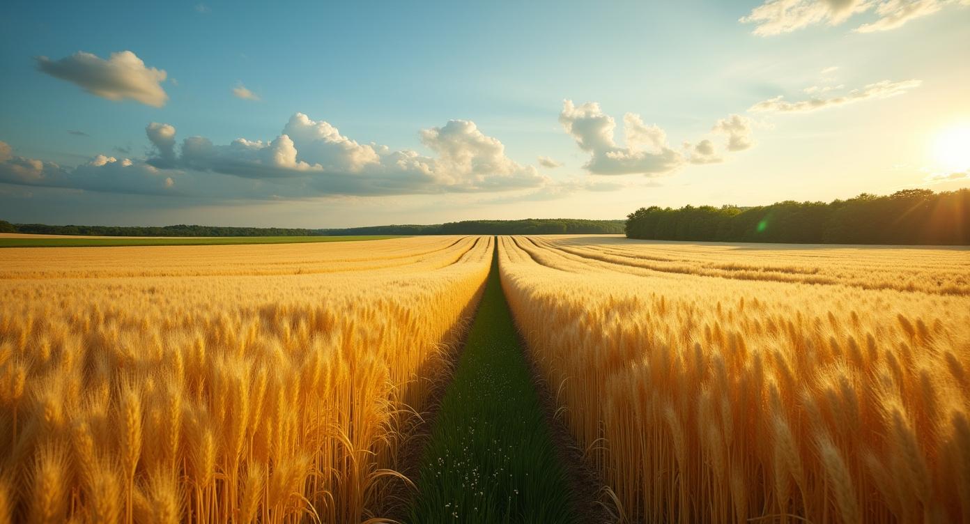 Kleur in het landschap: geel graan als compositiehulp