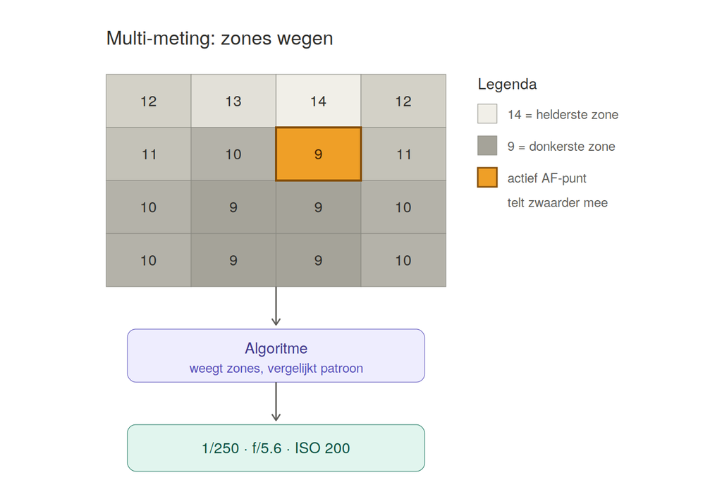 multi-meting uitgelegd in een schema